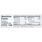 Nutrition facts label for a classic crissbread product on a white background